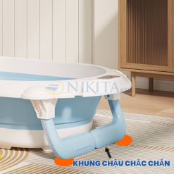 Bồn tắm cho bé sơ sinh gấp gọn cao cấp, có thể đo nhiệt độ nước