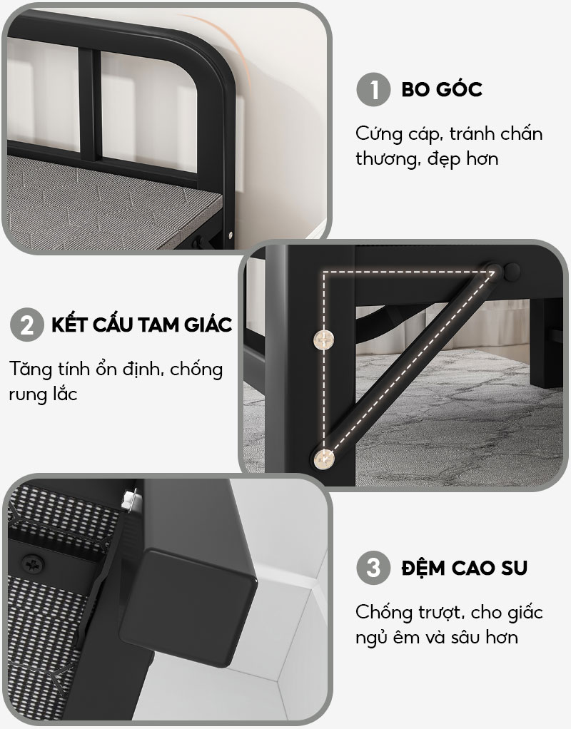 Giường gấp thông minh NIKITA NKT-Q115BL
