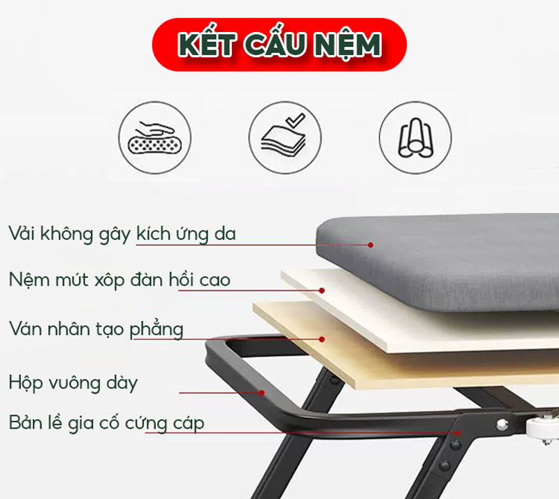 Giường gấp thông minh có bánh xe NIKITA NKT-Q125