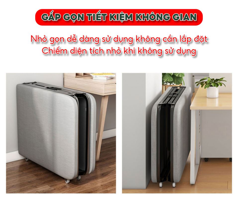 Giường gấp thông minh có bánh xe NIKITA NKT-Q125