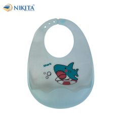 Áo yếm ăn dặm em bé màu xanh cá mập