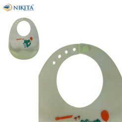 Áo yếm ăn dặm em bé màu xanh là cá sấu