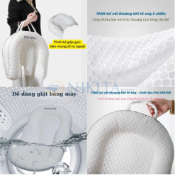 Gối chống trào ngược Sunveno cho bé, giữ ấm bụng 3 in 1