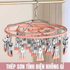 Móc chùm treo đồ em bé, đồ lót, tất vớ - 24 kẹp